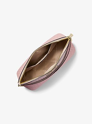 Jet Set Travel Medium Color-Block Signature Logo Crossbody Bag