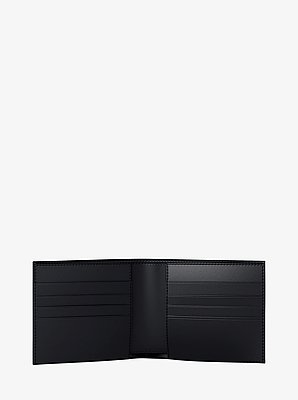 Pebbled Leather Billfold Wallet and Signature Logo Card Case Gift Set