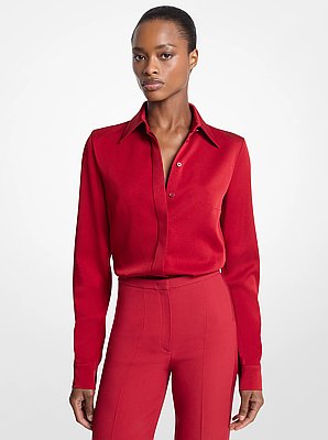Blusa Hansen de charmeuse satinada