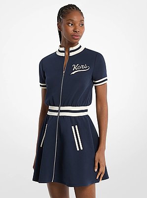 Mini-robe en m&eacute;lange de coton &agrave; fermeture &eacute;clair