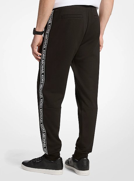 Jogginghose aus Baumwollmischgewebe mit Logostreifen