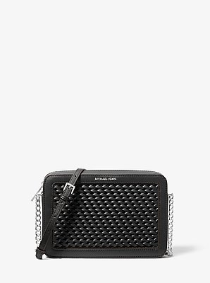 Jet Set Large Woven Crossbody Bag
