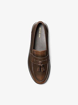 Wesley Tassel Burnished Leather Loafer