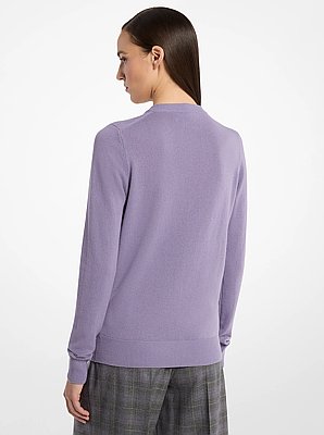 Cashmere V-Neck Asymmetric Sweater
