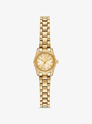 Mini Lexington Pav&eacute; Gold-Tone Watch