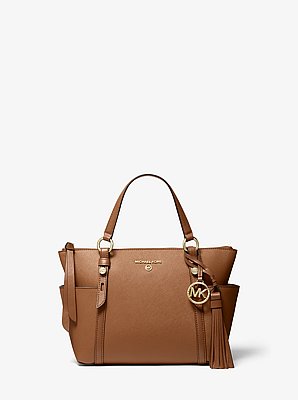 Bolso tote Sullivan peque&ntilde;o de piel saffiano con cremallera superior