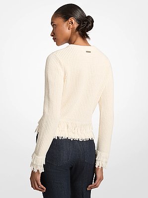 Knit Fringed Cardigan