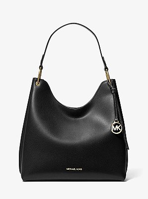 Joan Large Pebbled Leather Hobo Shoulder Bag