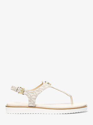 Val Signature Logo Thong Sandal