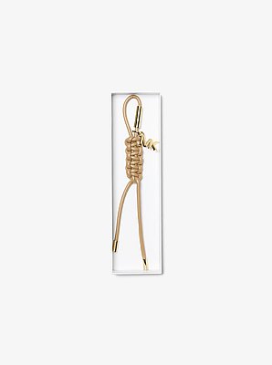 Gold-Tone and Braided Cord Bag Charm