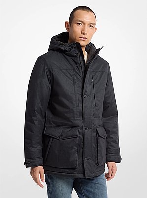 Parka con estampado de espiga