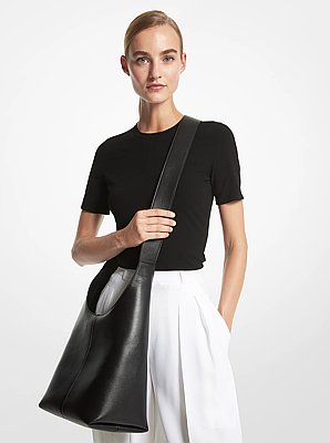 Dede Medium Leather Hobo Bag