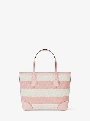 Bolso tote Eva extrapeque&ntilde;o convertible a rayas con logotipo exclusivo