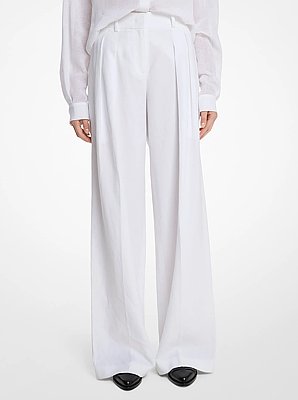 Linen Wide-Leg Trousers