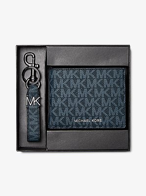 Logo Wallet and Key Chain Gift Set