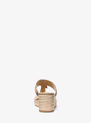 Zoe Snake Embossed Wedge Sandal