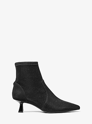 Amali Glitter Chain-Mesh Kitten Boot