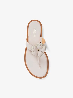 Callie Embellished Signature Logo Trim Thong Sandal