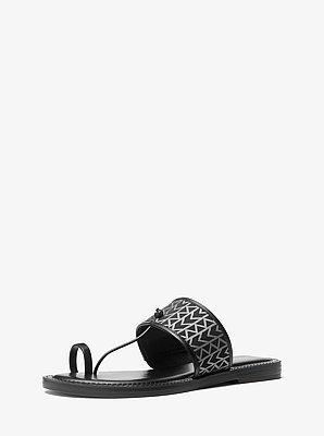 Sandalia Ashtin de jacquard con logotipo MK2000