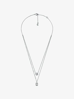 Precious Metal-Plated Double Layered Necklace