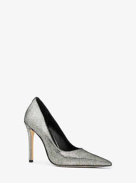 Elyse Crackled Metallic Leather Sandal