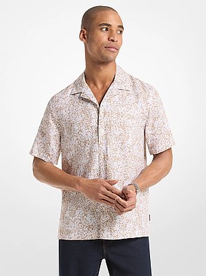 Floral Print Linen Shirt