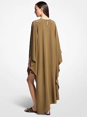Silk Crepe de Chine Asymmetric Caftan