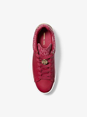 Dottie Leather and Signature Logo Sneaker
