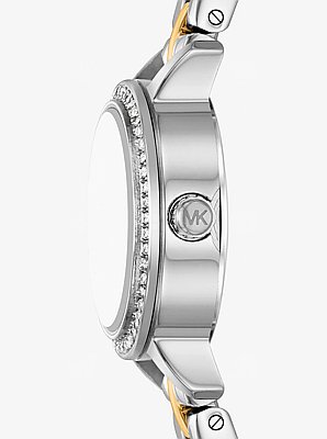 Micro Melissa Pav&eacute; Two-Tone Watch