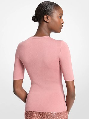 Cashmere Three-Quarter Sleeve Sweater
