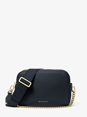Bryant Medium Pebbled Leather Camera Crossbody Bag