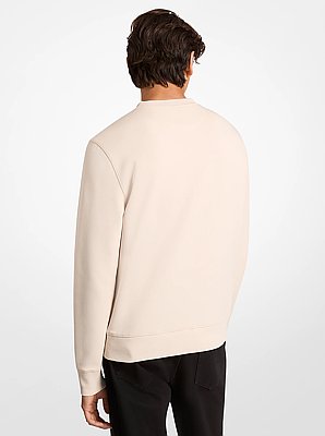 Chandail &agrave; encolure ras-de-cou en m&eacute;lange de coton &agrave; logo