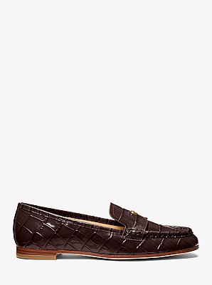 Jennings Crocodile Embossed Leather Loafer