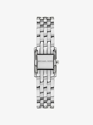 Micro Georgie Pav&eacute; Silver-Tone Watch
