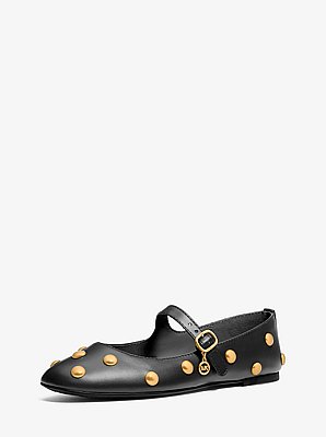Nellie Flex Studded Leather Ballet Flat