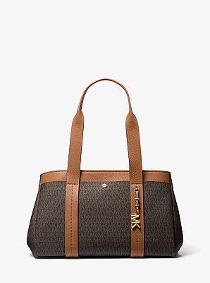 Grand cabas Romee en cuir &agrave; logo Signature