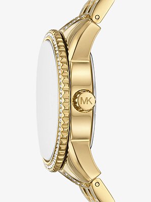 Orologio Bryant mini tonalit&agrave; oro con pav&eacute; e logo