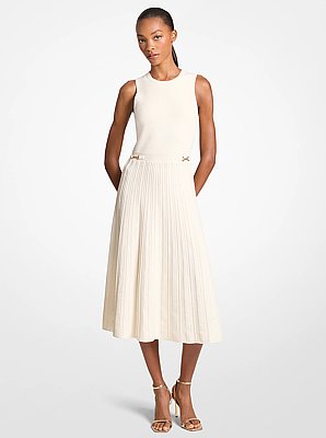 Vestido midi de tejido el&aacute;stico