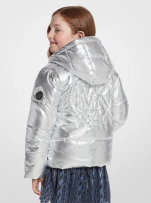 Piumino trapuntato metallizzato