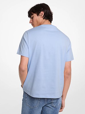 Logo Embossed Cotton T-Shirt
