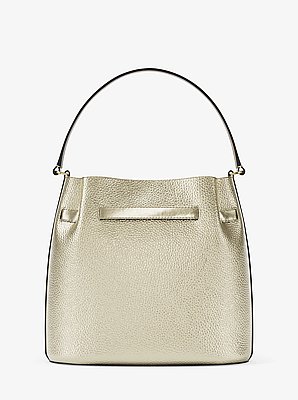 Carson Medium Metallic Convertible Bucket Crossbody Bag