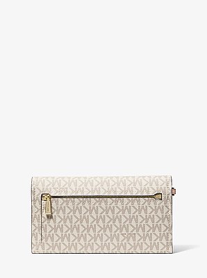 Jet Set Medium Signature Logo Smartphone Wristlet