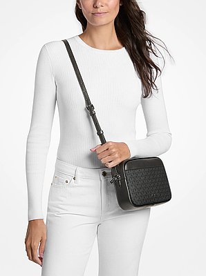 Jet Set Travel Large Signature Logo Camera Crossbody Bag
