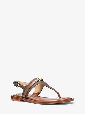Mandy Signature Logo T-Strap Sandal
