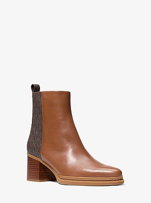 Lex Leather and Signature Logo Boot