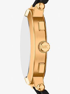 Oversized Billie Gold-Tone and Silicone Watch