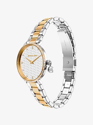 Mini Pyper Pav&eacute; Two-Tone Watch