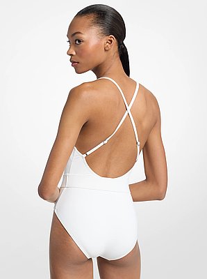 Crossback-Badeanzug mit G&uuml;rtel