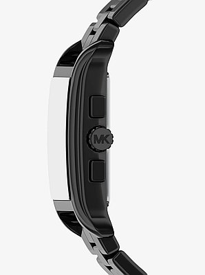 Oversized Monroe Black-Tone Watch