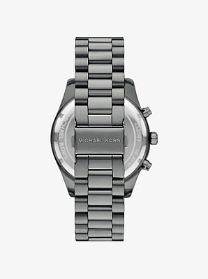 Coffret-cadeau avec montre gris acier surdimensionn&eacute;e Lexington et bracelet